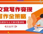 自媒体专业文案写作变现，月入10W+写作策略，教你从零开始学写作-水滴知识网