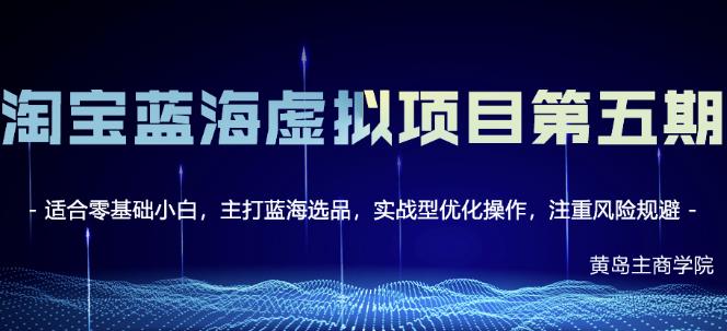 黄岛主淘宝虚拟无货源3.0+4.0+5.0,适合零基础小白,主打蓝海选品,实战型优化操作-水滴知识网