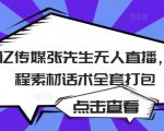 聚亿传媒张先生无人直播,教程素材话术全套打包-水滴知识网