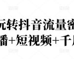 2022玩转抖音流量密码，(直播+短视频+千川)-水滴知识网