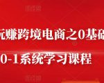 朱哥·玩赚跨境电商之0基础课程,0-1系统学习课程-水滴知识网