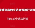 跨境电商独立站高效运行训练营,独立站全链路拆解-水滴知识网