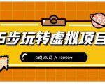 新手小白只需5步，即可玩转虚拟项目，0成本月入10000+【视频课程】-水滴知识网