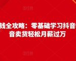 抖音电商赚钱全攻略:零基础学习抖音种草,靠抖音卖货轻松月薪过万-水滴知识网