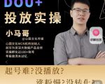 小马哥-Dou+投放实操课，抖加投放，随心推，付费起号逻辑，打破低播放转化-水滴知识网