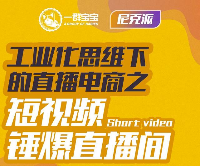尼克派·工业化思维下的直播电商之短视频锤爆直播间，听话照做执行爆单-水滴知识网
