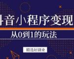 商梦网校-抖音小程序一个能日入300+的副业项目,变现、起号、素材、剪辑-水滴知识网