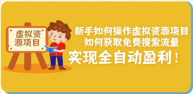 新手如何操作虚拟资源项目：如何获取免费搜索流量，实现全自动盈利！-水滴知识网