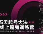 大播·五天起号魔鬼训练营,告别光学不练,逼自己上车,成败与否,5天拿到结果-水滴知识网