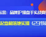 秒懂代运营：品牌IP操盘手实战赚钱，0-1起盘和落地实操（23节课程）价值199-水滴知识网