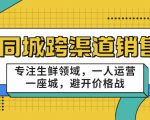 同城跨渠道销售，专注生鲜领域，一人运营一座城，避开价格战-水滴知识网
