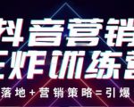 抖音营销王炸训练营，实操落地+营销策略=引爆流量（价值8960元）-水滴知识网
