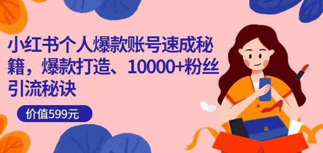 小红书个人爆款账号速成秘籍,爆款打造、10000+粉丝引流秘诀-水滴知识网