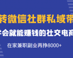 玩转微信社群私域带货,学会就能赚钱的社交电商,在家兼职副业再挣8000+-水滴知识网
