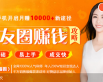 全网千万人气导师亲授：零基础/易上手的朋友圈赚钱攻略，让你轻松月入过万-水滴知识网