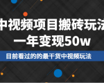 中视频项目搬砖玩法,一年变现50w,目前看过的的最干货中视频玩法-水滴知识网