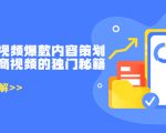 带货短视频爆款内容策划,关于电商视频的独门秘籍(价值499元)-水滴知识网