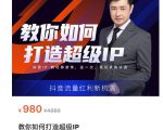 教你如何打造超级IP，抖音流量红利新机遇（价值980元）-水滴知识网