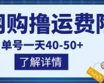 网购撸运费险项目,单号一天40-50+,实实在在能够赚到钱的项目【详细教程】-水滴知识网