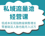 16堂私域流量池经营课:低成本实现指数级销售增长,零基础没人脉也能月入过万-水滴知识网