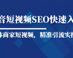 抖音短视频Seo搜索排名优化新手快速入门教程,实体商家短视频,精准引流实操课-水滴知识网