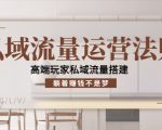 私域流量运营法则，高端玩家私域流量搭建，躺着赚钱不是梦-水滴知识网