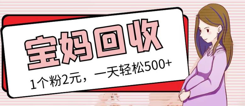 最新小红书母婴号宝妈粉回收项目,1个粉2元,一天轻松500+案例分享【粉丝包回收】-水滴知识网