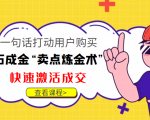 点石成金“卖点炼金术”一句话打动用户购买，快速激活成交！-水滴知识网