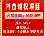新版抖音维权项目每单利润1000+,合法合规,长期稳定,月入3W+价值1999元-水滴知识网