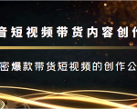 抖音短视频带货内容创作班，解密爆款带货短视频的创作公式-水滴知识网