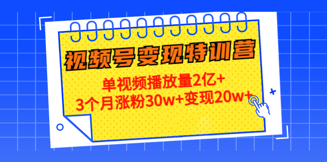 21天视频号变现特训营:单视频播放量2亿+3个月涨粉30w+变现20w+(第14期)-水滴知识网
