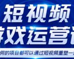 短视频游戏赚钱特训营，0门槛小白也可以操作，日入1000+-水滴知识网
