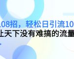 引流108招，轻松日引流100+人，让天下没有难搞的流量-水滴知识网