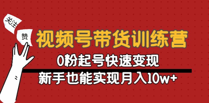 视频号带货训练营:0粉起号快速变现,新手也能实现月入10w+-水滴知识网