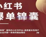 小红书爆单锦囊,自带种草属性+高质量女性用户,为你的企业开辟一条新的掘金路径-水滴知识网