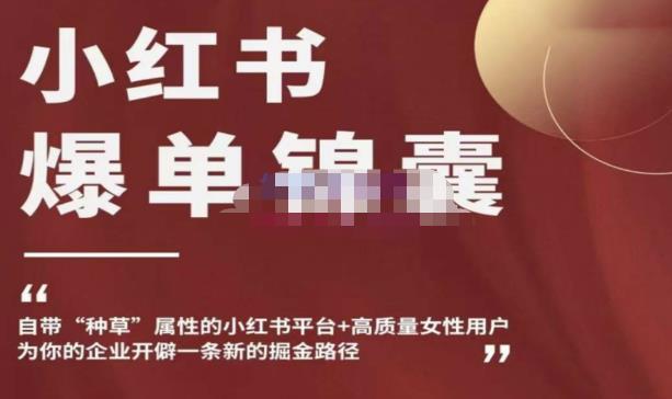 小红书爆单锦囊,自带种草属性+高质量女性用户,为你的企业开辟一条新的掘金路径-水滴知识网