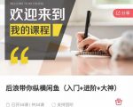 后浪带你纵横闲鱼（入门+进阶+大神），闲鱼最新玩法，简单粗暴-水滴知识网