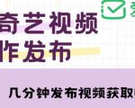 爱奇艺号视频发布,每天只需花几分钟即可发布视频,简单操作收入过万【教程+涨粉攻略】-水滴知识网