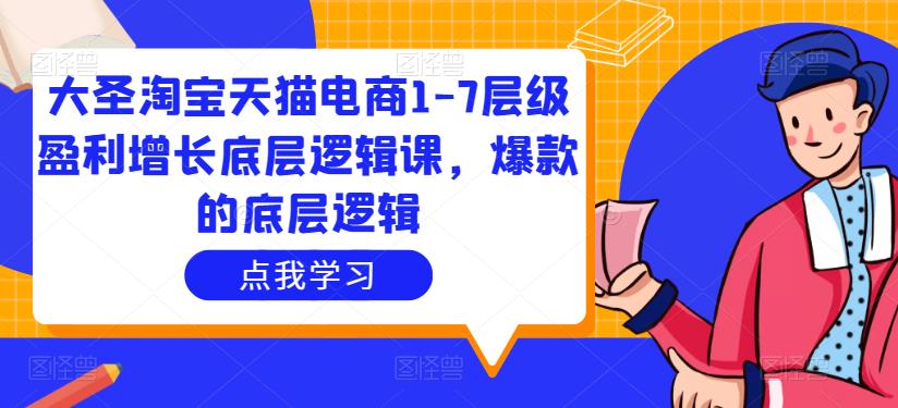 大圣淘宝天猫电商1-7层级盈利增长底层逻辑课,爆款的底层逻辑-水滴知识网