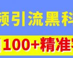 视频引流黑科技玩法,不花钱推广,视频播放量达到100万+,每日100+精准客源-水滴知识网