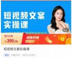 小秋·短视频文案实操课,从0到1教你做短视频的经验技巧-水滴知识网