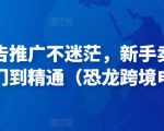 亚马逊广告推广不迷茫，新手卖家产品运营入门到精通（恐龙跨境电商）-水滴知识网