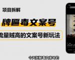 2023抖音快手毒文案新玩法,牌匾文案号,起号快易变现-水滴知识网