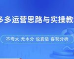 拼多多店铺运营思路与实操教程,快速学会拼多多开店和运营,少踩坑,多盈利-水滴知识网