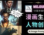 Midjourney V4版本操作教程：2个简单参数，完成漫画生成，人物创建-水滴知识网