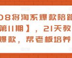 108将淘系爆款陪跑营【第11期】,21天教运营打爆款,帮老板培养运营-水滴知识网