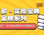 拼多多·实操宝典：金牌系列“小白到高手”带你全方位玩转拼多多各种玩法-水滴知识网