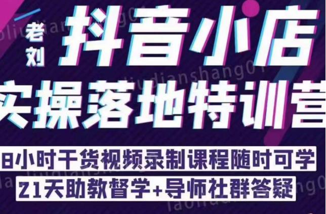 抖音小店实操落地特训营:抖音小店无货源精细化运营,抖店商品卡流量(22节)-水滴知识网