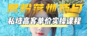 【男粉落地项目】零基础玩转男粉短视频转私域日产500+，2023男粉高客单价实操教程-水滴知识网