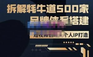 牛牛·500家餐饮品牌搭建&短视频深度解析,拆解牦牛道500家品牌体系搭建-水滴知识网